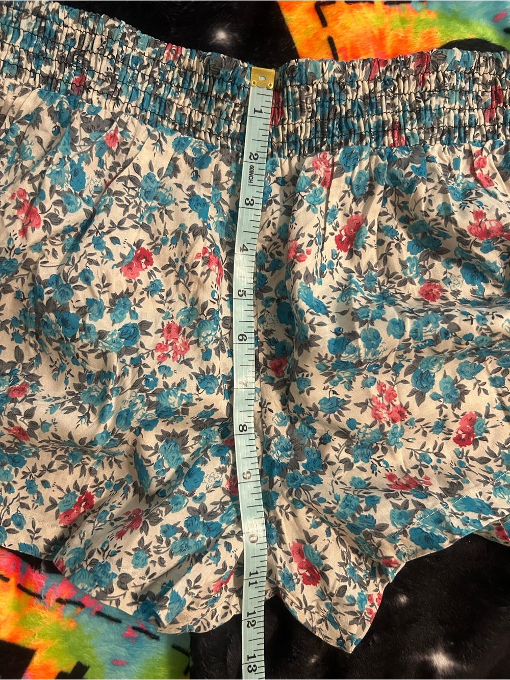 Angie Floral Smocked High Waisted Shorts - Picture 8 of 9